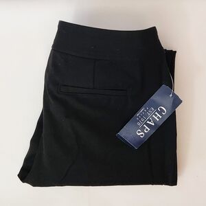 1NWT Chaps Slimming Fit Black Trousers Womens Size 6p